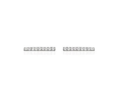 Ariana Rabbani Bar Earrings (small) White Gold