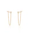 Ariana Rabbani Bezel-set Diamond Chain Earrings (1" Drop) In Multi