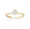 Ariana Rabbani Bezeled Set Quarter Carat Lab Grown Diamond Ring In Yellow