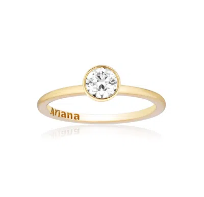 Ariana Rabbani Bezeled Set Half Carat Lab Grown Diamond Ring In Yellow