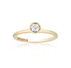 Ariana Rabbani Bezeled Set Quarter Carat Lab Grown Diamond Ring In Yellow