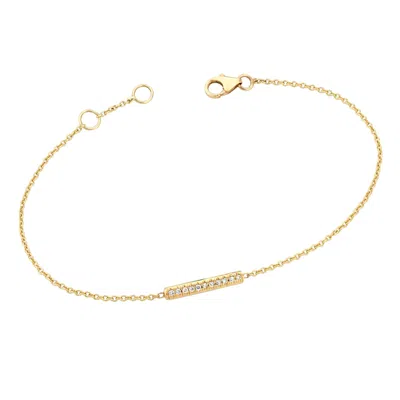 Ariana Rabbani Diamond Bar Bracelet (small) Yellow Gold