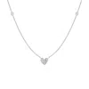 Ariana Rabbani Diamond Heart & Two Sided Diamond Necklace White Gold In White