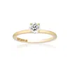 Ariana Rabbani Four Prong Set Half Carat Lab Grown Diamond Ring In Yellow