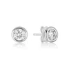 Ariana Rabbani Rose Gold Diamond Stud Earrings In White