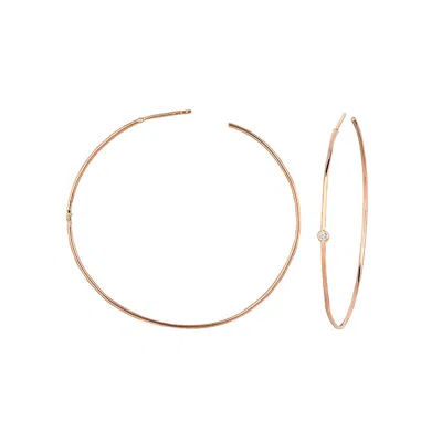 Ariana Rabbani Single Diamond Hoop Earrings In Multi