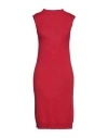 Arianna Di Maio Woman Mini Dress Red Size M Merino Wool, Acrylic In Red
