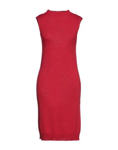 Arianna Di Maio Woman Mini Dress Red Size M Merino Wool, Acrylic