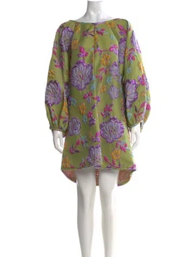 Pre-owned Arianne Elmy Floral Print Mini Dress