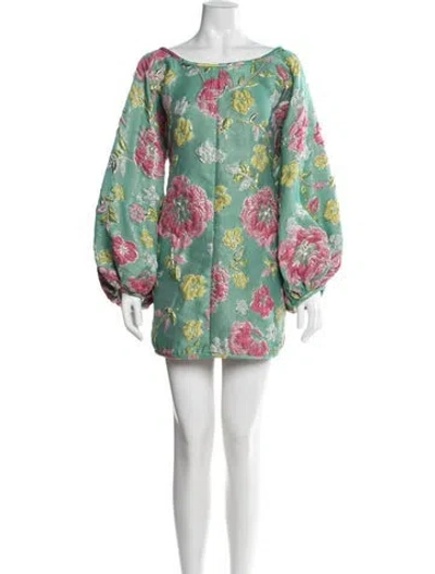 Pre-owned Arianne Elmy Floral Print Mini Dress