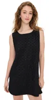 Arianne Elmy Smocked Swing Swing Tank Dress Black