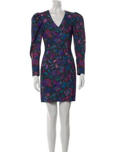 Pre-owned Arias Floral Print Mini Dress In Multi