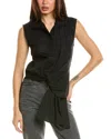 Arias Knotted Blouse In Black