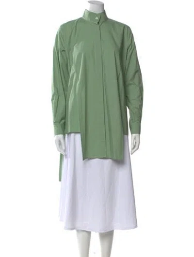 Pre-owned Arias Long Sleeve Top In Green