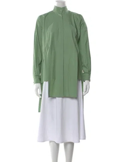 Pre-owned Arias Long Sleeve Top In Green