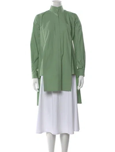 Pre-owned Arias Long Sleeve Top In Green