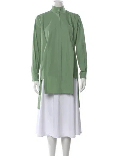 Pre-owned Arias Long Sleeve Top In Green