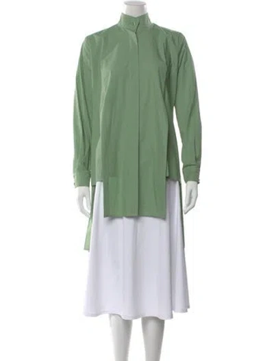Pre-owned Arias Long Sleeve Top In Green