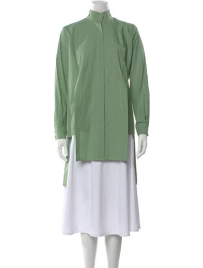 Pre-owned Arias Long Sleeve Top In Green
