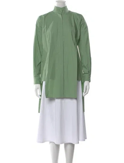 Pre-owned Arias Long Sleeve Top In Green