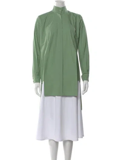 Pre-owned Arias Long Sleeve Top In Green