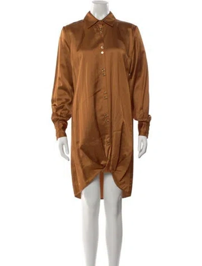Pre-owned Arias Mini Dress In Brown