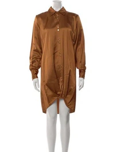 Pre-owned Arias Mini Dress In Brown