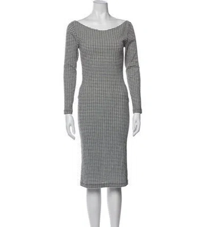 Pre-owned Arias Plaid Print Knee-length Dress In Multi