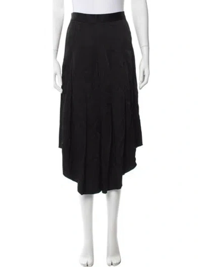 Pre-owned Arias Pleated Accents Midi Length Skirt In Multi