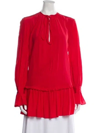 Pre-owned Arias Silk Mini Dress In Red