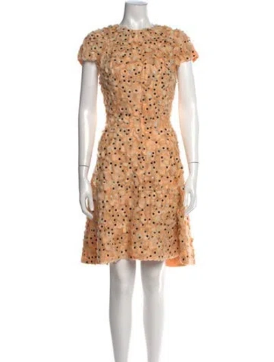 Pre-owned Arias Silk Mini Dress W/ Tags In Neutral