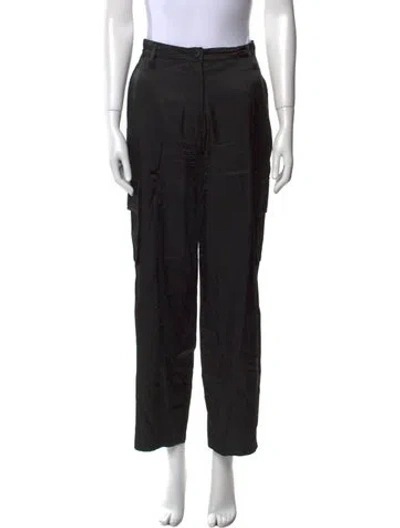 Pre-owned Arias Wide Leg Pants In Black
