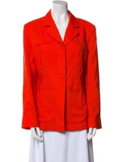 Pre-owned Arias Wool Blazer In Orange