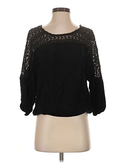 Pre-owned Ariat 3/4 Sleeve Blouse In Black