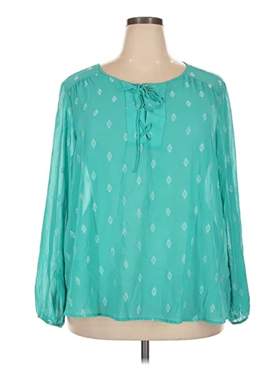 Pre-owned Ariat 3/4 Sleeve Blouse In Green
