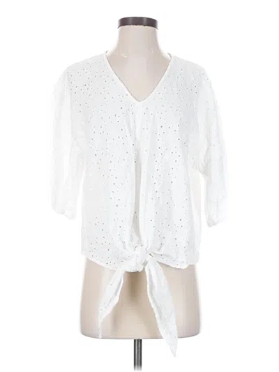 Pre-owned Ariat 3/4 Sleeve Blouse In White