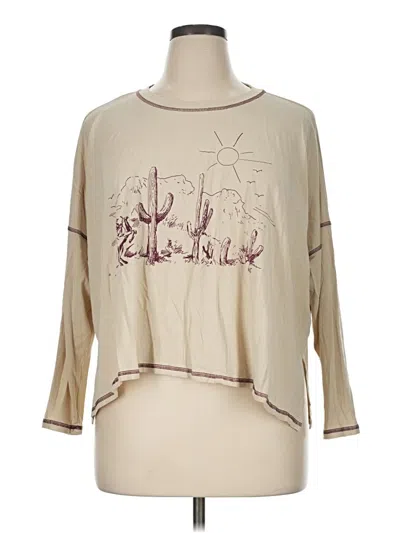 Pre-owned Ariat 3/4 Sleeve T-shirt In Tan