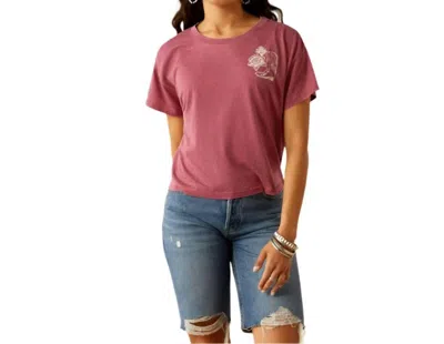 Ariat Always Ramblin' Heritage Tee In Dry Rose In Pink