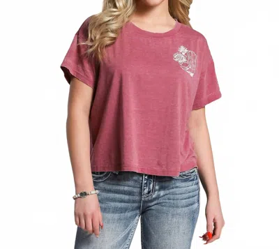 Ariat Always Ramblin T-shirt In Dry Rose In Pink