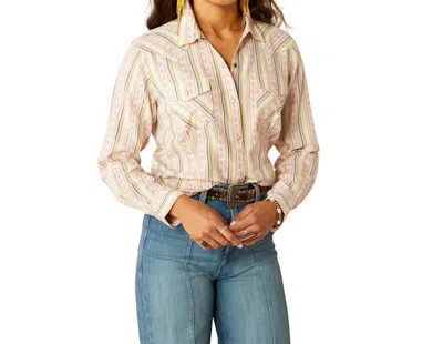 Ariat Alyssa Long Sleeve Shirt In Cream In Neutral