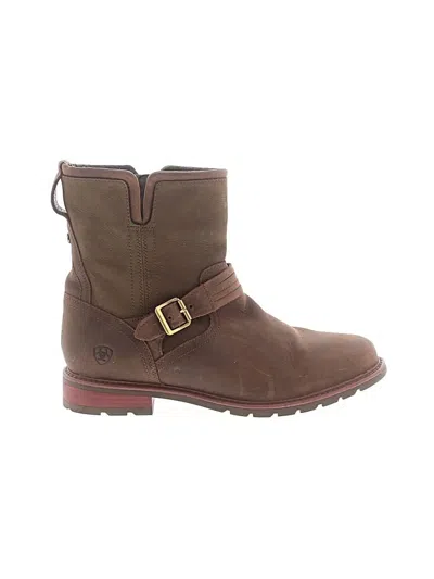Pre-owned Ariat Ankle Boots In Brown