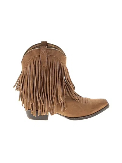 Pre-owned Ariat Ankle Boots In Tan