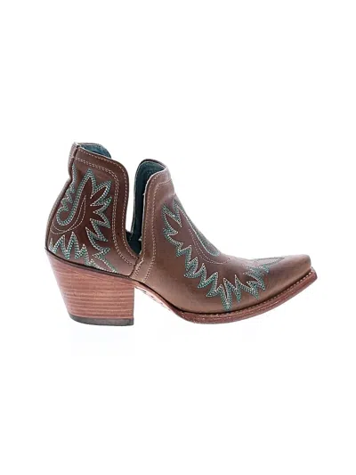 Pre-owned Ariat Ankle Boots In Teal