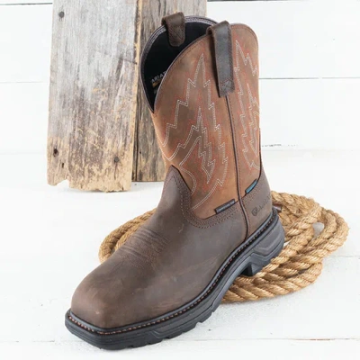 Pre-owned Ariat Big Rig H2o Work Boots In Ee