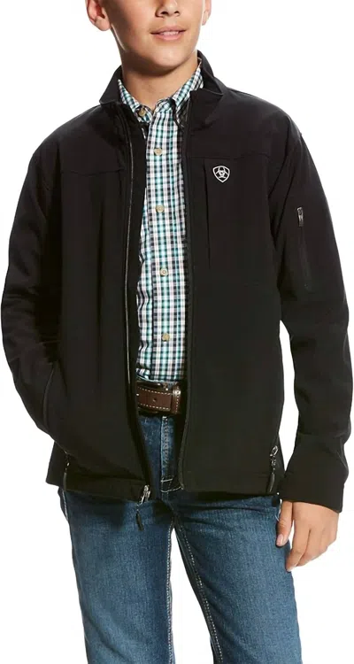 Ariat Kids' Big Vernon 2.0 Softshell Jacket In Black