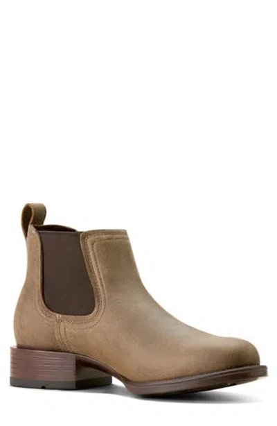 Ariat Booker Chelsea Round Toe Boot In Brown