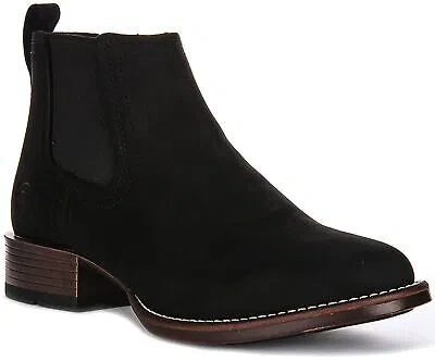Pre-owned Ariat Booker Ultra Rt Twin Chelsea Mens Boots Sneakers Black Us 6 - 13