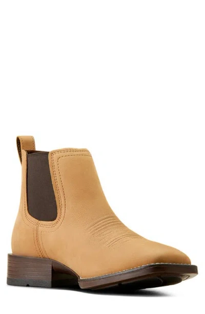 Ariat Booker Ultra Square Toe Western Chelsea Boot In Brown