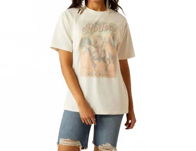 Ariat Boyfriend Fit Graphic Rodeo Tee In Cloud In Multi