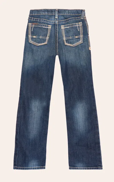 Ariat Boys' B5 Boundary Cyclone Medium Wash Slim Fit Straight Leg Jeans In Blue